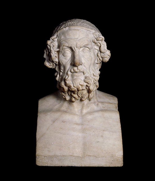 Bust of Homer Roman copy (2nd century AD) of Hellenistic original of the 2nd century BC © The Trustees of the British Museum