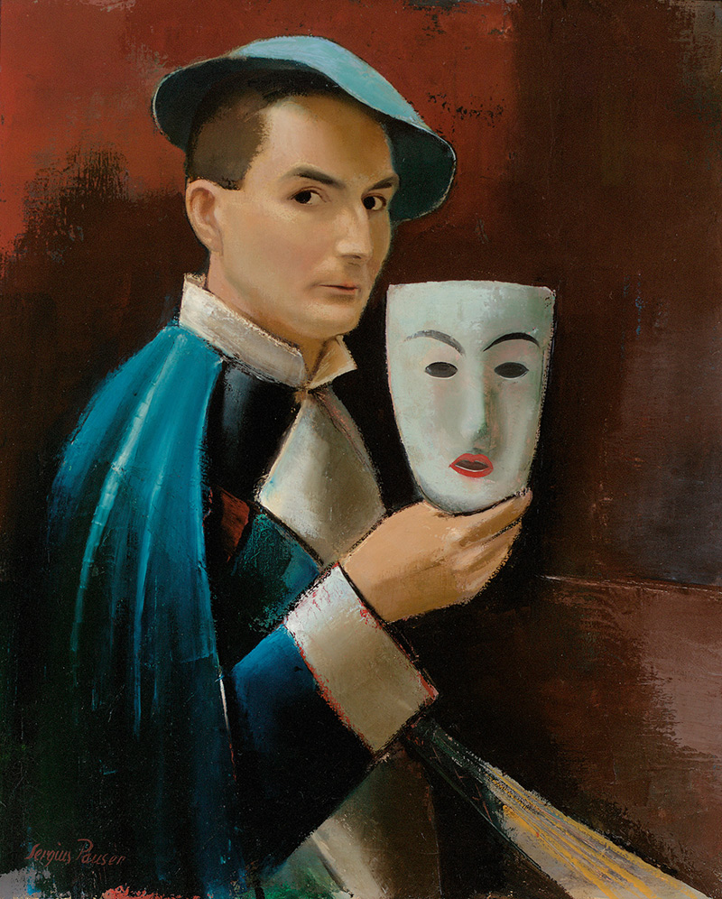 Sergius Pauser (1896 – 1970) Self – Portrait with Mask (1926) The George Economou Collection © Angela Pauser and Wolfgang Pauser