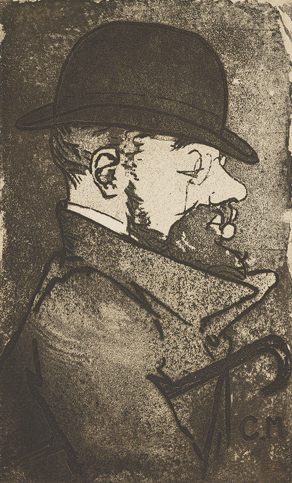 Charles Maurin (1856–1914) Portrait of Toulouse Lautrec Aquatint on paper, 22.4 x 13.6 cm 