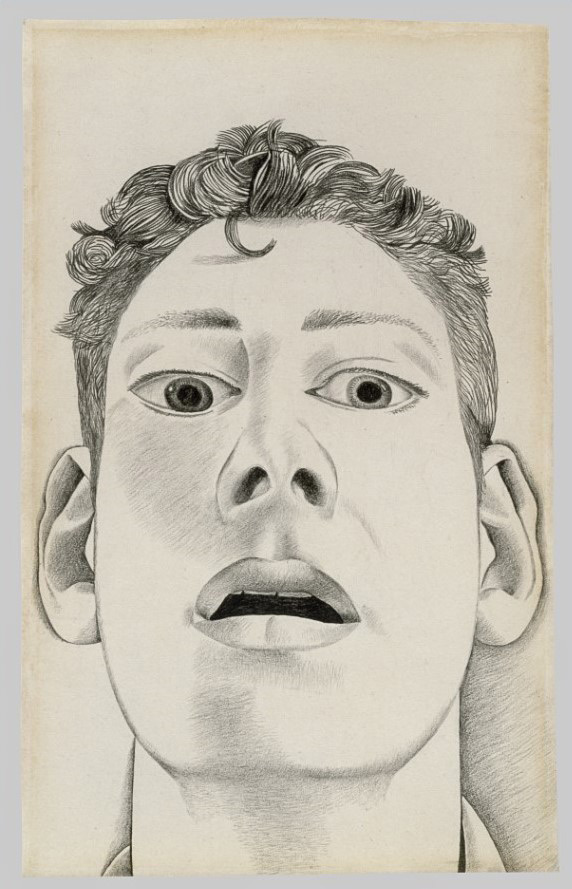 Lucien Freud (1922-2011) Startled Man: Self-portrait (1948); Private collection © The Lucian Freud Archive / Bridgeman Images