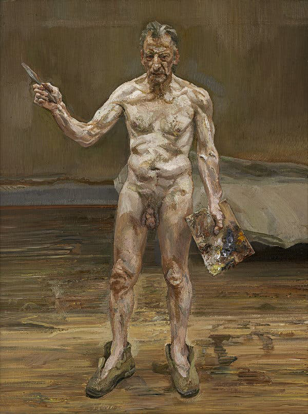 Lucien Freud (1922-2011)Painter Working: Reflection (1993) Personal photograph