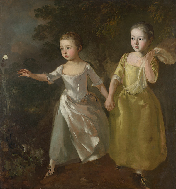 Mary and Margaret Gainsborough, the Artist’s Daughters Chasing a Butterfly by Thomas Gainsborough, c.1756. 