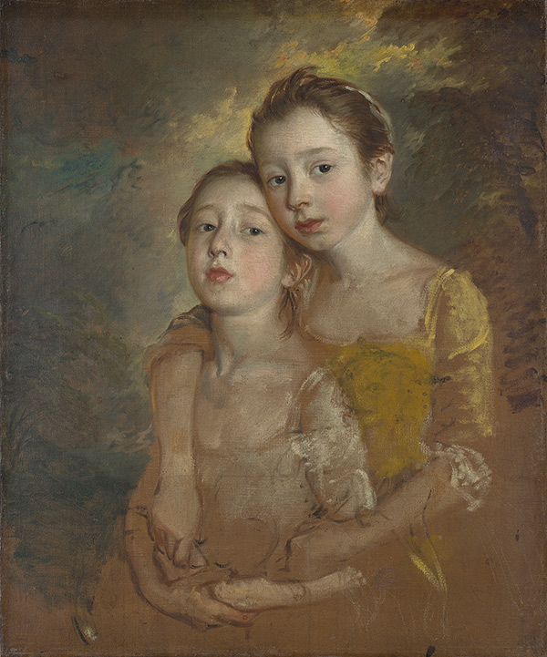 Mary and Margaret Gainsborough, the Artist’s Daughters with a Cat by Thomas Gainsborough, c.1760-61. 