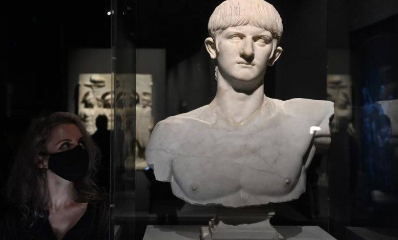 Marble bust of Nero. Italy, around AD 55. With permission of the Ministero della Cultura  ̶  Museo Archeologico Nazionale di Cagliari.